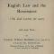 [Gutenberg 54251] • English Law and the Renaissance / The Rede Lecture for 1901